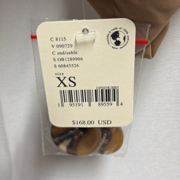 Free People Ashby Oversized Double Breasted Stripe Blazer Tan/Pink Size XS NWT - Picture 9 of 10